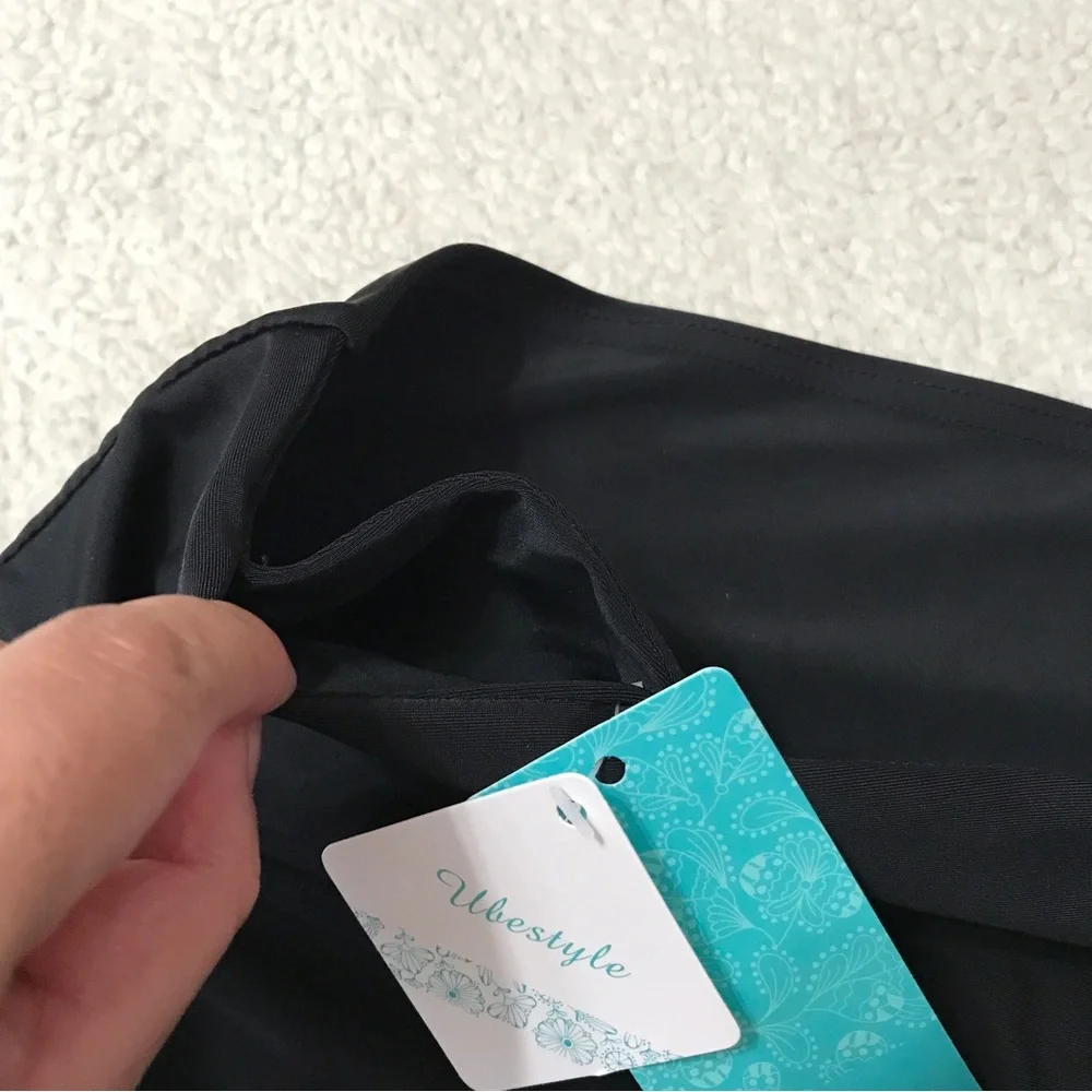 Black Leggings UPF 50 High Waist Pocket Size XXL